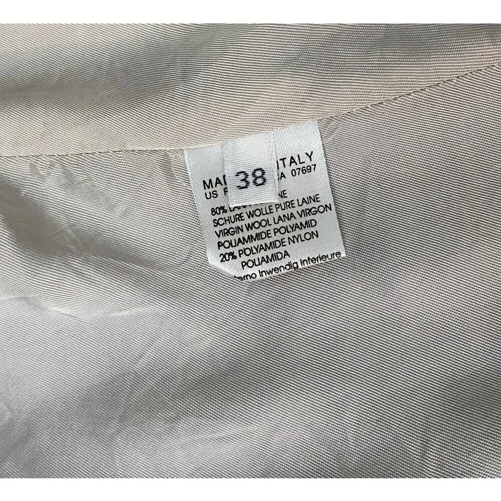United Colors of Benetton Wool Blazer IT 38 / US 2 Black White Checkered Plaid